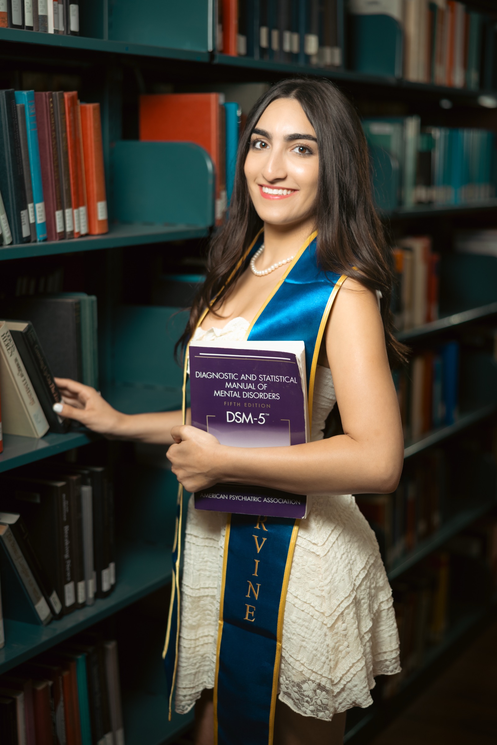 Langson Library graduation photo