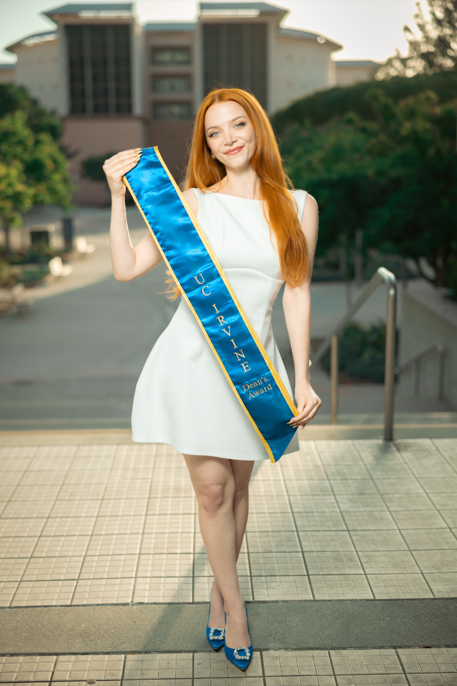 Science Library graduation photo
