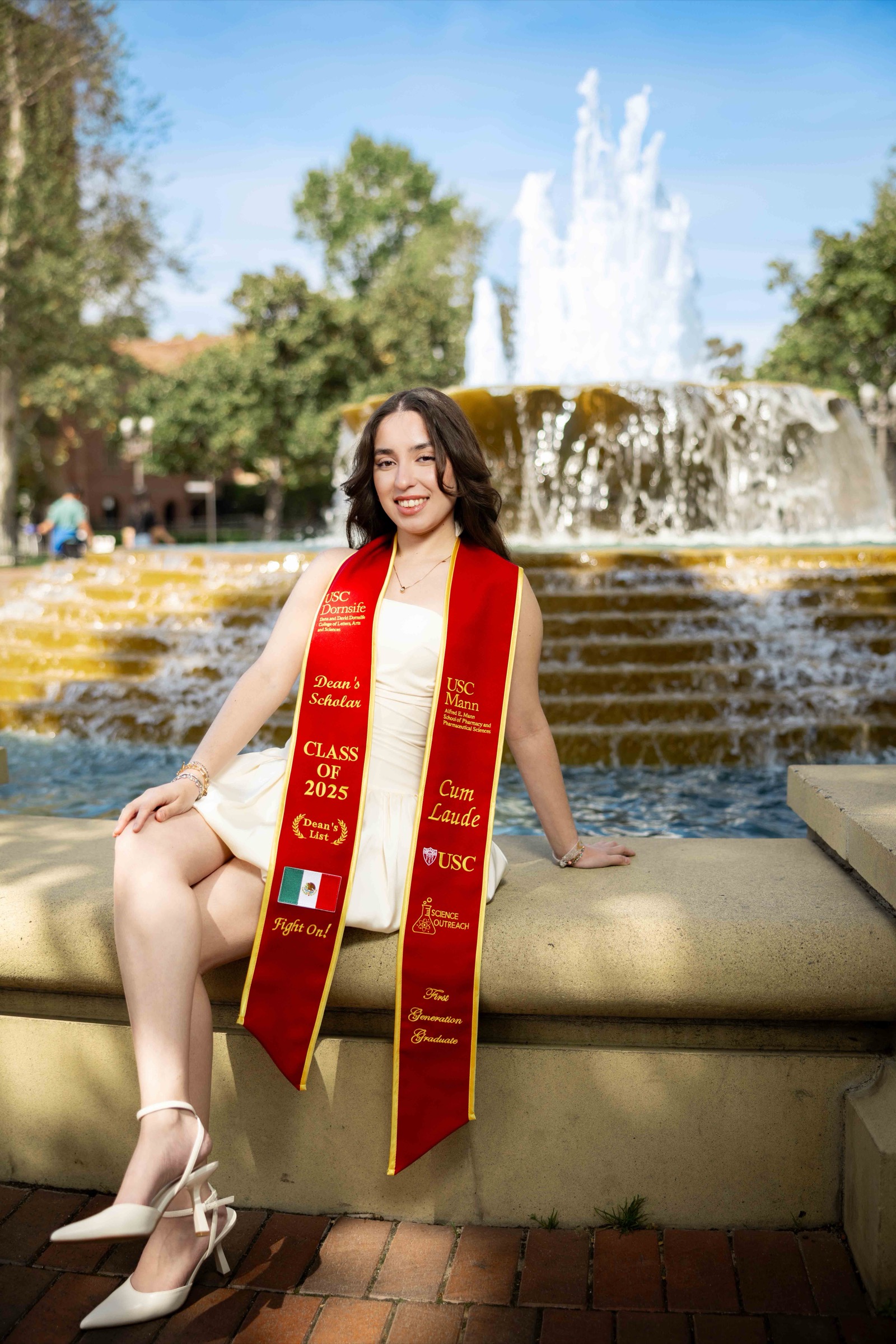 Shumway Fountain graduation photo