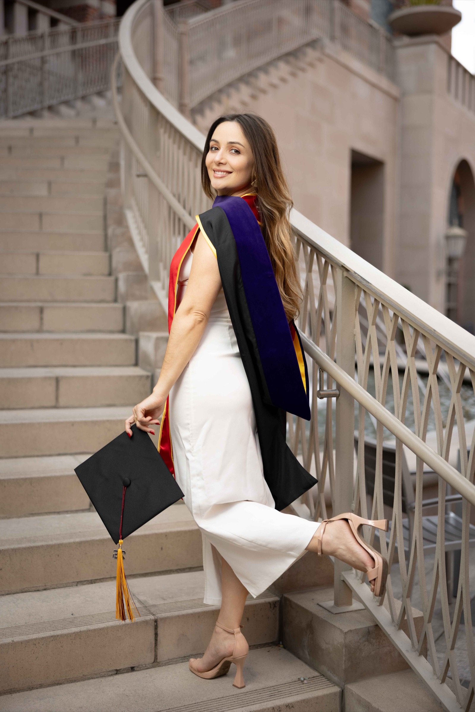 Steps of Troy graduation photo